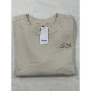 Goodfellow & Co Men's Sweatshirt Size L Crew Neck Relaxed Fit Cream Pullover NEW